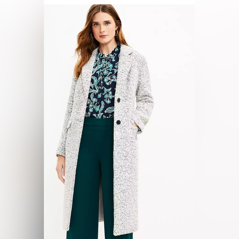 Loft Boucle Two Button Coat in XS..